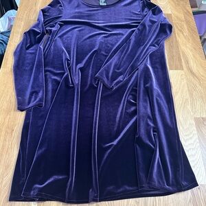 Purple Velvet 90s Vintage Dress